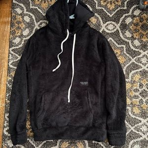 Mens raised by wolves fleece hoodie L